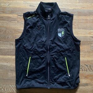 RLX/ Ralph Lauren Black/Green Golf Vest Medium